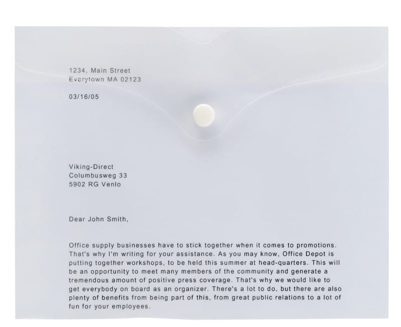 Viking Documentmap A5 Drukknop PP (Polypropeen) Liggend 18 (B) x 22 (H) cm Transparant 5 Stuks