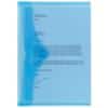 Office Depot Documentmappen A4 Transparant blauw Polypropyleen Drukknopsluiting 23,5 x 33,5 cm 5 Stuks