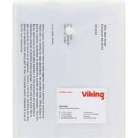 Viking Map A5 Drukknop PP (Polypropeen) Staand 18,2 (B) x 22,2 (H) cm Transparant 5 Stuks