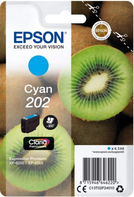 Epson T02F2 Origineel Inktcartridge C13T02F24010 Cyaan