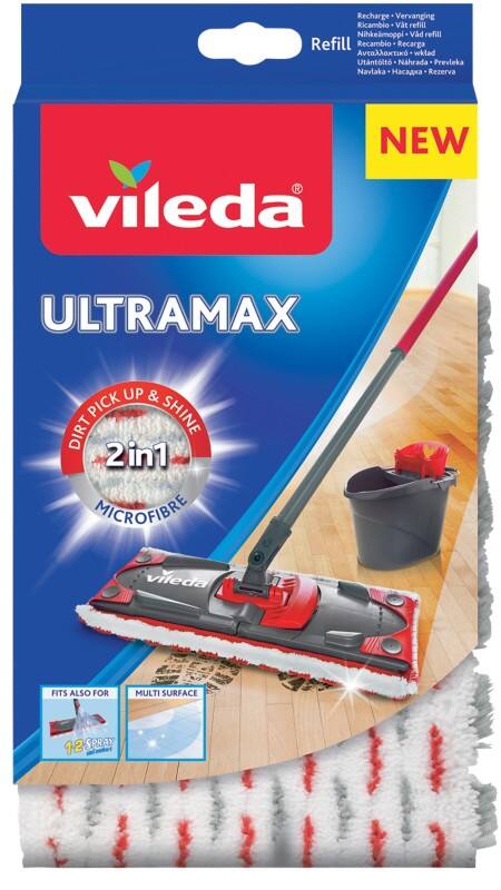 Vileda Ultramax Microvezel Mop Wit 16 x 3,6 x 23 cm 155747