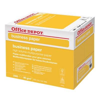 Office Depot Business A4 Print-/ kopieerpapier 80 g/m² Glad Wit 2500 Vellen