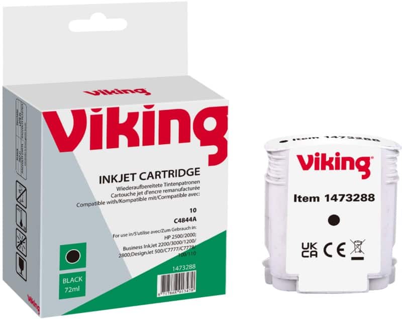 Viking 10 compatibele HP inktcartridge C4844A zwart