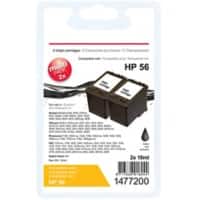 Office Depot Compatibel HP 56 Inktcartridge C9502AE Zwart Duopack 2 Stuks