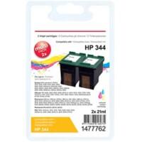 Viking 344 compatibele HP inktcartridge C9505EE cyaan, magenta, geel duopak 2 stuks