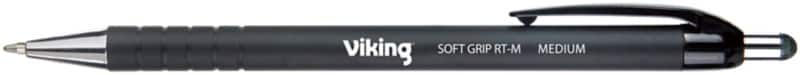Viking Soft Grip RT-M Intrekbaar Balpen Zwart 0,5 mm Medium Ronde punt