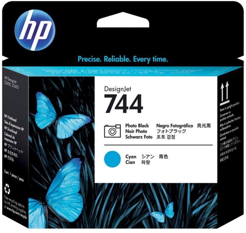 HP 744 Origineel Printkop F9J86A Cyaan & foto zwart