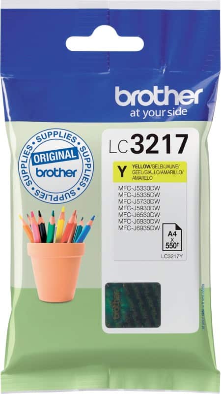 Brother LC3217Y Origineel Inktcartridge Geel