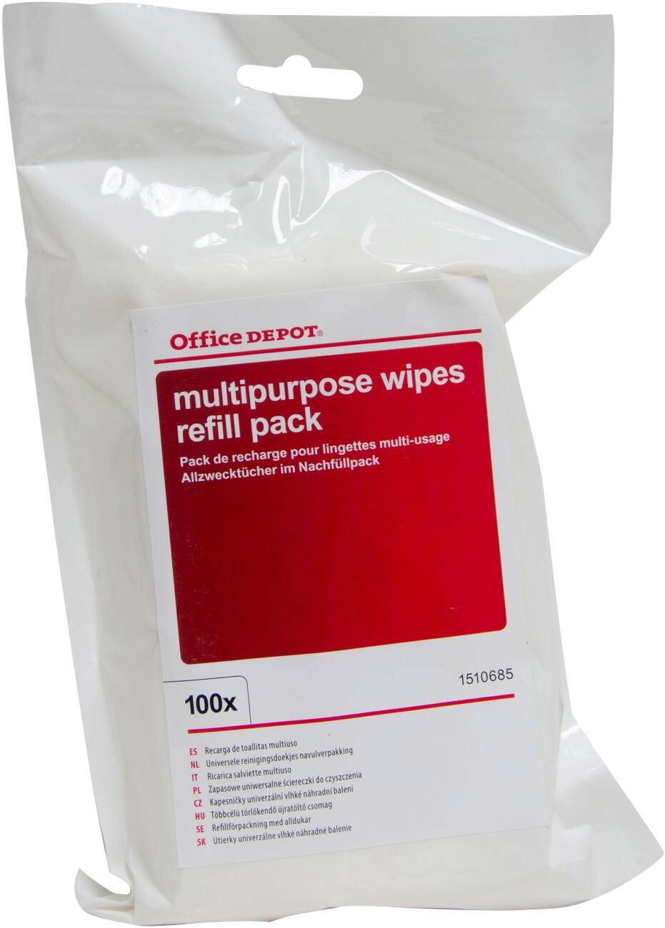 Office Depot Multifunctionele reinigingsdoekjes Navulverpakking 100 Stuks