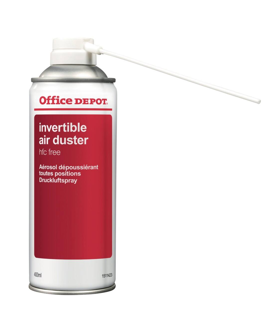 Office Depot Luchtspray HFC-vrij Rood, wit 18,5 cm 200 ml