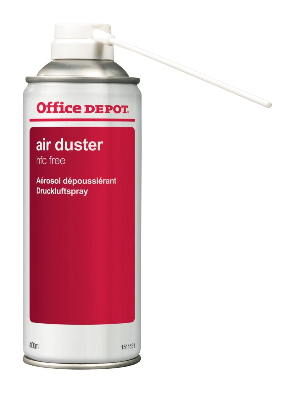 Office Depot Luchtspray HFC-vrij Rood, wit 400 ml