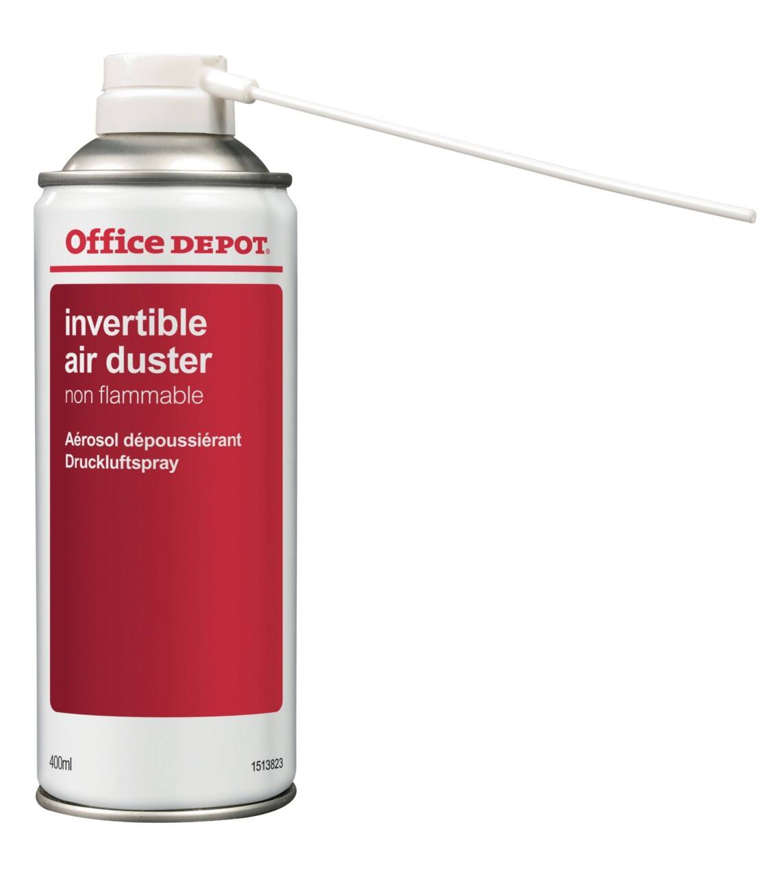 Office Depot Luchtspray Niet ontvlambaar Rood, wit 6,5 x 18,5 cm 200 ml