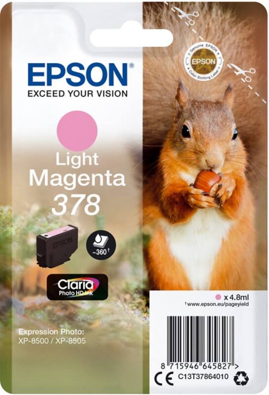 Epson 378 Origineel Inktcartridge C13T37864010 lichtmagenta