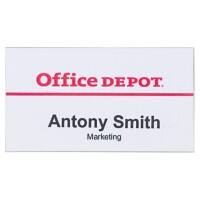 Office Depot Standaard naambadge met speld Horizontaal 75 x 40mm, 50 stuks