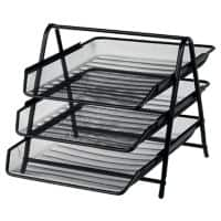 Viking Mesh 3 Lades Brievenbakje Zwart A4 Metaal 29,5 x 35,5 x 26,5 cm