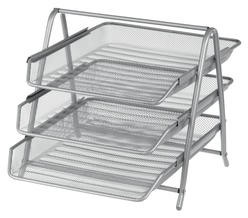Viking Mesh Brievenbakje Zilver A4 Metaal 29,5 x 35,5 x 26,5 cm