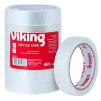 Viking Plakband Office Transparant 24 mm (B) x 66 m (L) Grote kern BOPP (bi-axiaal georiënteerde polypropeen) 6 Rollen