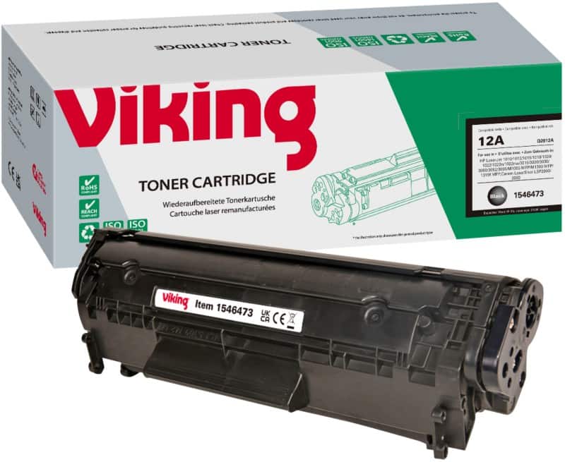 Viking 12A Compatibel HP Tonercartridge Q2612A Zwart
