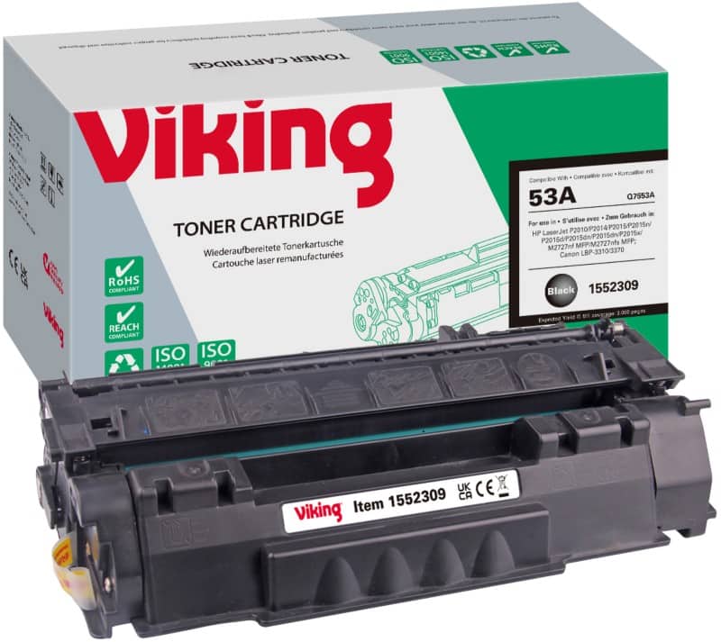 Viking 53A Compatibel HP Tonercartridge Q7553A Zwart
