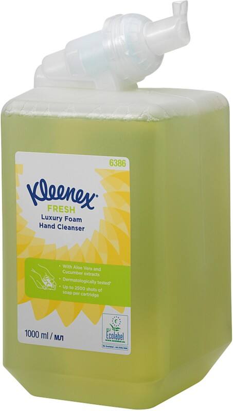 Kleenex Botanics Handzeep navulling Schuim Aloë Vera en komkommerextracten Groen 6386 6 Stuks à 1 L