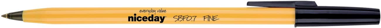 Niceday SBF0.7 Balpen Zwart 50 Pennen