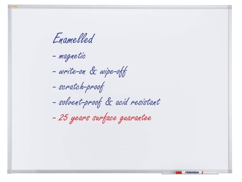 Franken Wandmontage Magnetisch Whiteboard Emaille Valueline 120 x 90 cm