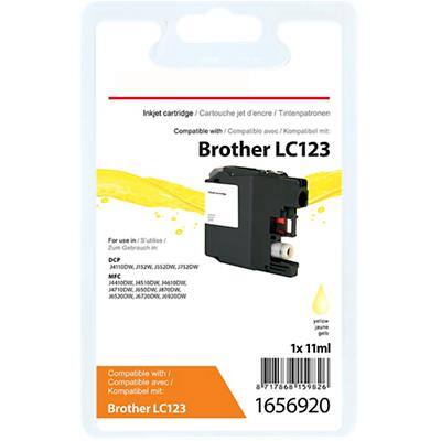 Office Depot Compatibel Brother LC123Y Inktcartridge Geel