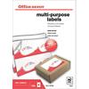 Office Depot Rechte hoeken Multifunctionele etiketten Wit 400 stuks