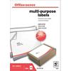 Office Depot Rechte hoeken Multifunctionele etiketten Wit 100 stuks