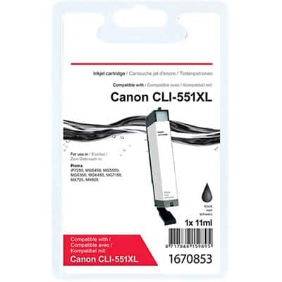 Office Depot Compatibel Canon CLI-551BK XL Inktcartridge Zwart