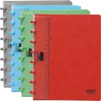 ADOC Lin-Ex A5 Ring Gebonden Schrift Kleurenassortiment Kartonnen Kaft Geruit 5 mm 72 Vel