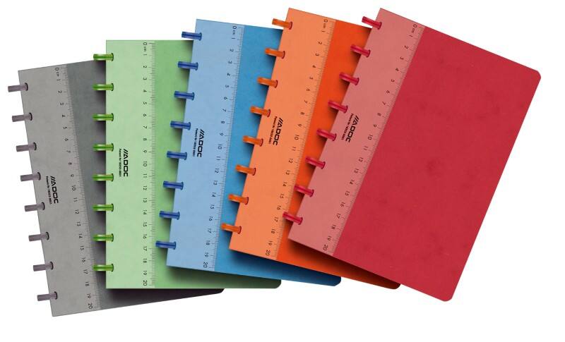 Adoc Lin-Ex Schrift A5 Gelinieerd Spiraal gebonden Karton Kleurenassortiment 144 Pagina's