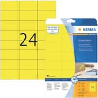 HERMA Multifunctional Etiketten 4466 Geel Rechthoekig 480 Etiketten per Pak