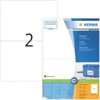 HERMA Etiketten 4628 Klevend A4 Wit 210 x 148 mm  200 Vellen à 2 Etiketten