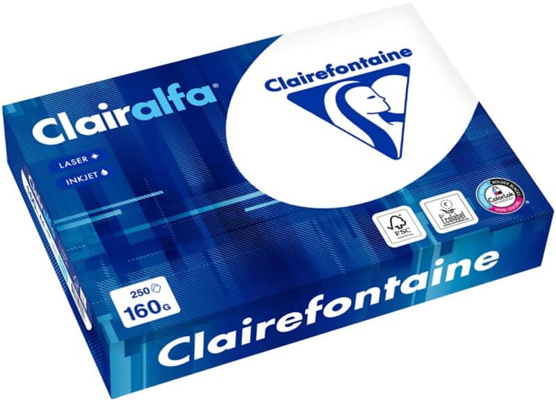 Clairefontaine Clairalfa A4 Kopieerpapier Wit 160 g/m² Glad 250 Vellen