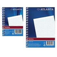 Djois Atlanta Notitieboek A7 Gelinieerd Spiraal gebonden Hardcover Blauw 100 Pagina's