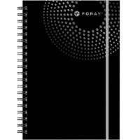 Foray Executive A4 Spiraalblok Zwart Hardcover Gelinieerd Geperforeerd 100 vellen