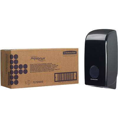 AQUARIUS Toilet Tissue Dispenser 7172 Plastic Black Muurbevestiging