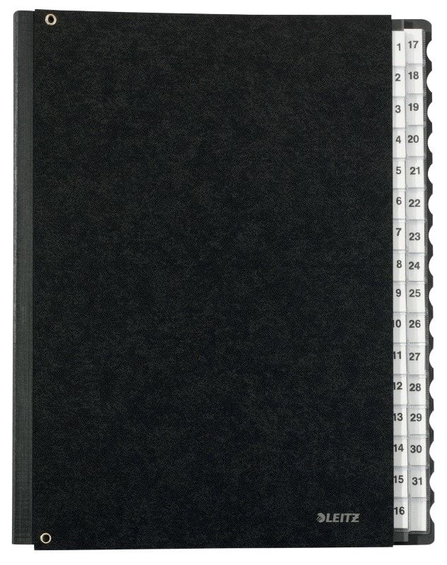 Leitz Sorteermap 5831 A4 Zwart Karton 31 vakken (dag) 27 x 3,5 x 34,5 cm