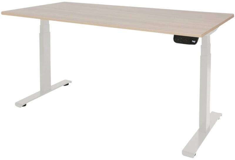 Schaffenburg Dextro Plus Zit-sta-bureau Rechthoekig Eiken T-Voet 1.600 (B) x 800 (D) x 645 (H) mm Melamine