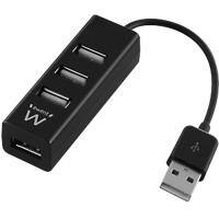ewent EW1123 4 x USB 2.0 female naar 1 x USB 1.1 male Hub 4 Poorten
