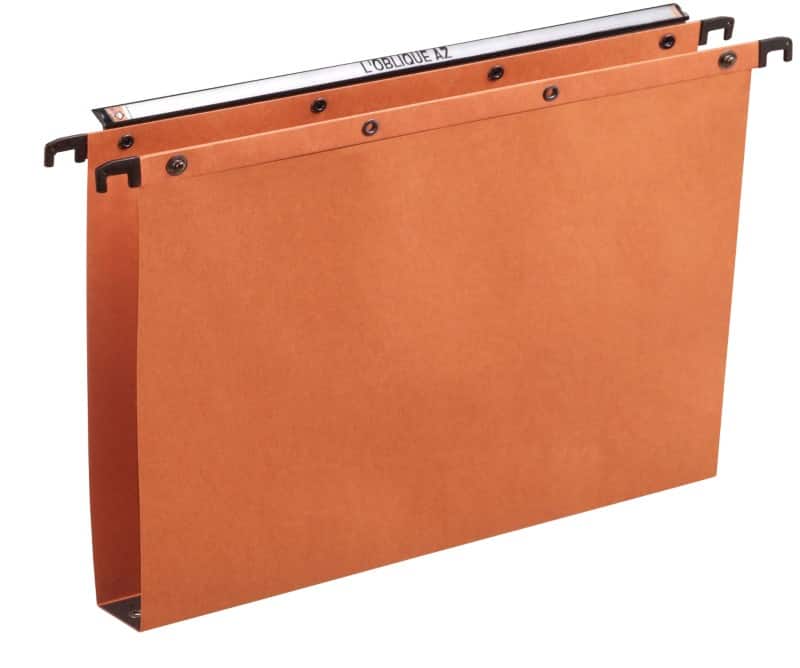 ELBA Hangmap AZO Ultimate Foolscap Oranje Karton Ophangmaat 390 mm 41 x 24 cm 25 Stuks