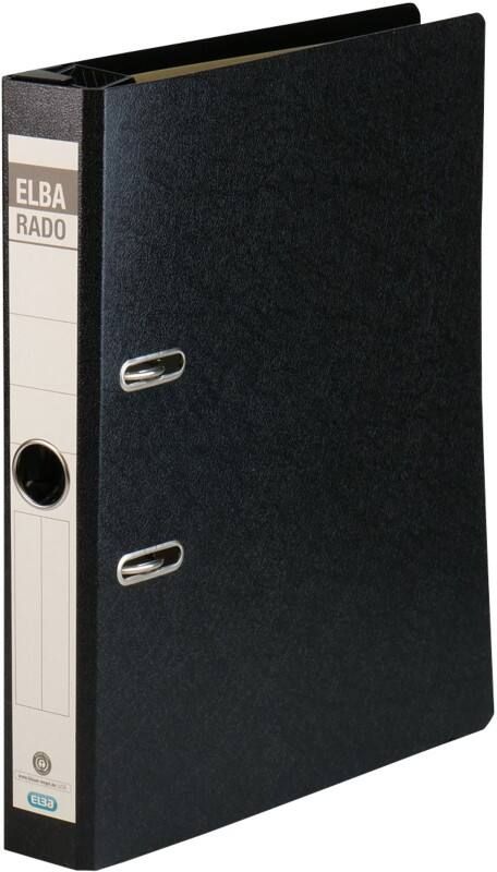 ELBA Rado Smal Hangordner A4 50 mm Zwart 2 Ringen Karton Staand