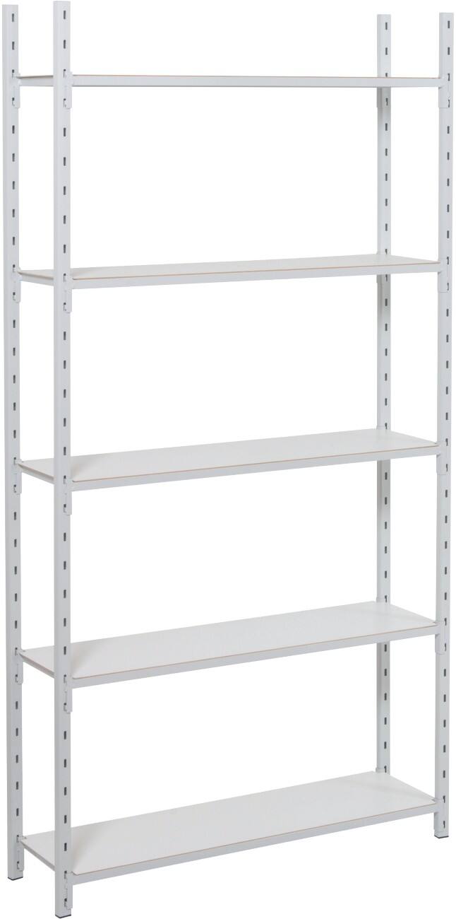 MANORGA Kast 5 Planken Gegalvaniseerd staal 1,000 x 300 x 2,000 mm Grijs
