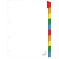 KANGARO Nummerieke tabbladen PK410 A4 Wit 10 tabs 4-gaats karton blanco