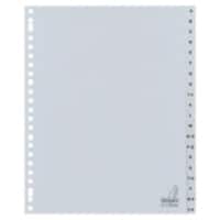 KANGARO A - Z Tabbladen A4 Grijs 20 tabs PP (Polypropeen) 23 Gaten G420AZMB