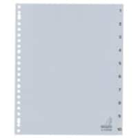 KANGARO 1 tot 10 Tabbladen A4 Grijs 10 tabs PP (Polypropeen) 23 Gaten G410CM-B