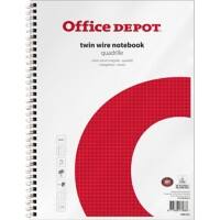 Office Depot A4+ Spiraalblok Wit Papieren kaft Geruit Microperforatie 23-gaats 5 Stuks à 80 vellen