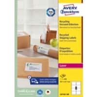 Avery Adresetiketten LR7165-100 Klevend A4 Wit 99,1 x 67,7 mm Recycled 100 Vellen à 8 Etiketten