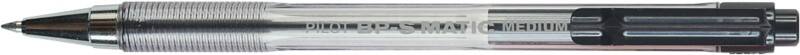 Pilot BP-S Matic Intrekbaar Balpen Zwart 0,4 mm Medium Kegelvormig Navulbaar